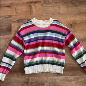 GAP Relaxed Stripe Cropped Sweater